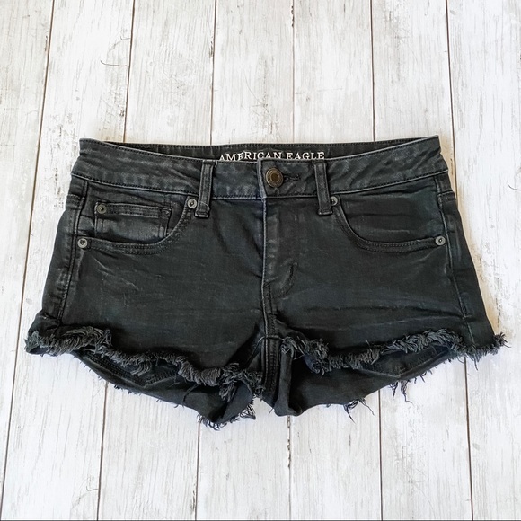American Eagle Outfitters Pants - AEO Super Stretch Low Shortie Denim Jean Shorts 6